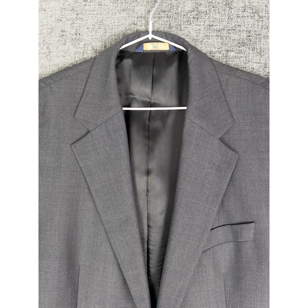 Brooks Brothers 346 Blazer Mens 41L Gray 2 Button Stretch Business Academia